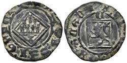 World Coins - ENRICVS IV (1399-1413). Bi, Blanca of rhombus. Cuenca mint. Castle and Lion.
