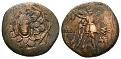 Ancient Coins - PONTOS, Amisos. AE21. 105-90 or 90-85 BC. Aegis & Nike advancing to right