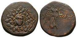 Ancient Coins - PAPHLAGONIA, Sinope. AE23. 105/90-90-85 BC. Time of Mithradates VI Eupator. Aegis & Nike advancing to right