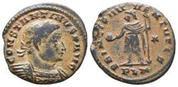 Ancient Coins - CONSTANTINE I. Ae, Follis. AD 311-312. London. PRINCIPI IVVENTVTIS, PLN in exergue.