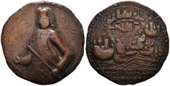 World Coins - GREAT BRITAIN. Admiral Vernon. Ae, Medal. 1739. Conquest of Porto Bello. Rare