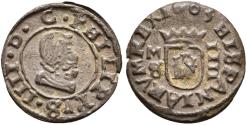 World Coins - SPAIN. Philip IV. 4 Maravedís. 1663. Madrid S. Cal-1450.