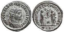 Ancient Coins - DIOCLETIAN. Æ, Antoninianus. 284-305 AD. Antioch mint. Jupiter & Hercules, IOV ET HERCV CONSER AVGG