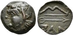 Ancient Coins - PANTIKAPAION. Cimmerian Bosporos. Ae15. Circa 325-310 BC. Bow and arrow.