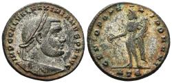 Ancient Coins - GALERIUS. Ae, Follis. 305-306 AD. Heraclea HTЄ. GENIO POPVLI ROMANI.