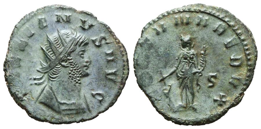 Ancient Coins - GALLIENUS. Ae, Antoninianus. AD 265-266. Rome. FORTVNA REDVX.