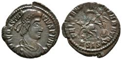 Ancient Coins - CONSTANTIUS II. AE, Follis. AD 51-355. Siscia mint ASISZ. FEL TEMP REPARATIO, helmeted soldier to left, shield on arm, spearing fallen enemy wearing a pointed cap.