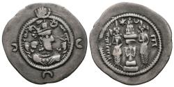 Ancient Coins - KHUSRU I. Ar, Drachm. Year 26. (AW) Ohrmazd-Ardaxsïr mint. Göbl I/2. Sasanian Kingdom.
