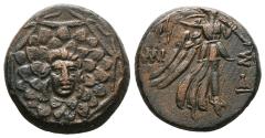 Ancient Coins - PONTOS, Amisos. AE20. 90-85 BC. Aegis & Nike, holding palm over shoulder; AMI-ΣOY