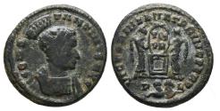 Ancient Coins - CONSTANTINE I. Ae, Follis. AD 320. Lugdunum mint. Captives between P-L in exergue.