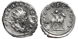 Ancient Coins - VALERIAN II. Antoninianus. 256-257 AD.  Viminacium mint. Infant Jupiter on goat right,  IOVI CRESCENTI.