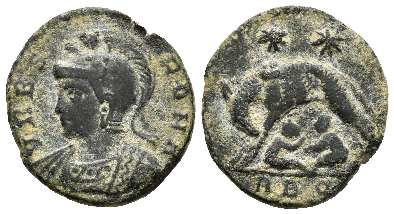 William ｜Rome +  URBS ROMA (Commemorative Series). Ae, Follis. 330-331 AD