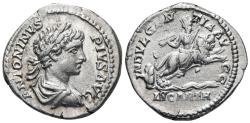 Ancient Coins - CARACALLA. Ar, Denarius. 203 AD. Rome mint. Dea Caelestis. INDVLGENTIA AVGG / IN CARTH