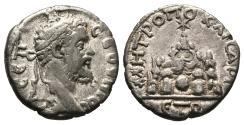 Ancient Coins - SEPTIMIUS SEVERUS. Drachm of Caesarea. Dated RY 2 = AD 193-194. Mt. Argaeus surmounted by star; ЄT B in exergue.