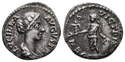 Ancient Coins - LUCILLA (daughter of M. Aurelius). Ar, Denarius. AD 163-181. Rome. VENVS VICTRIX.