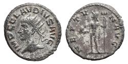 Ancient Coins - CLAUDIUS II GOTHICUS (Head left). Antoninianus. 268-270 AD. Antioch mint. NEPTVN AVG, Neptune with dolphin.