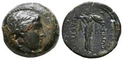 Ancient Coins - SELEUKID KINGDOM.  Seleukos I Nikator.  AE21.  circa 300-281 BC. Athena Promachos to right.