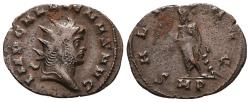 Ancient Coins - GALLIENUS. Ae, Antoninianus. 266-267 AD. Mediolanum. Aesculapius SALVS AVG / MP.