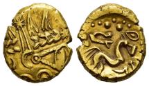 Ancient Coins - Gold Stater of the Suessiones (around Soissons, FR)