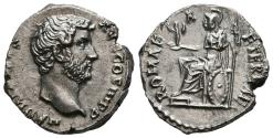 Ancient Coins - Hadrian Denarius, A EF