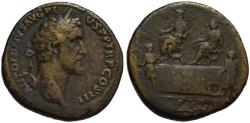 Ancient Coins - Antoninus Pius AE sestertius - Aurelius presented as heir - VF