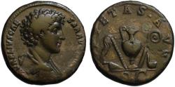 Ancient Coins - Marcus Aurelius as Caesar AE sestertius - PIETAS AUG