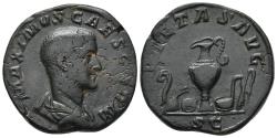 Ancient Coins - Maximus AE sestertius - PIETAS AVG -  Priestly Implements