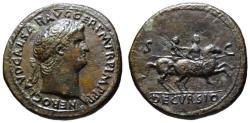 Ancient Coins - Nero AE sestertius - DECVRSIO - Large 35mm