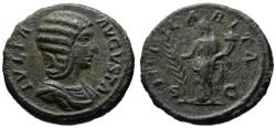 Ancient Coins - Julia Domna AE As - HILARITA - RR engraver's error EF-/VF+