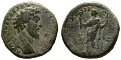 Ancient Coins - Marcus Aurelius as Caesar AE sestertius - FELICITAS - 158 AD