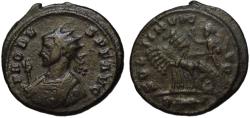 Ancient Coins - Probus AE antoninianus - SOLI INVICTO - Sol driving quadriga