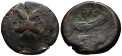 Ancient Coins - Republican Janus & Prow AE As - L. Plautius moneyer -  Rare