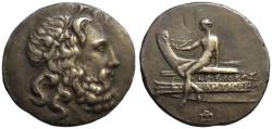 Ancient Coins - 19th C. BMC electrotype - Antigonos AR tetradrachm - Poseidon