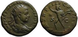 Ancient Coins - Elagabalus AE dupondius - SOL HELIOS - Scarce