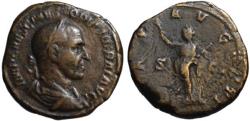 Ancient Coins - Trajan Decius AE sestertius - PAX - (R) Rare obv. legend