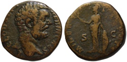 Ancient Coins - Clodius Albinus AE sestertius - MINERVA - Scarce