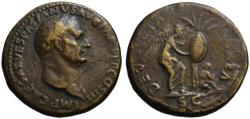 Ancient Coins - Pseudo paduan Vespasian AE sestertius - DEVICTA IUDAEA