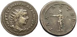Ancient Coins - Pacatian Usurper AR antoninianus - PAX - Becker Forgery  EF