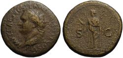 Ancient Coins - Titus AE sestertius - SPES - aVF nice portrait