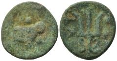 Ancient Coins - Aes Grave Sextans Cast Modern Replica - Cicada & Trident