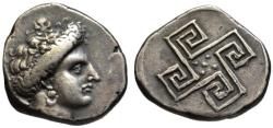 Ancient Coins - Electrotype of Knossos AR stater - Demeter & Labyrinth