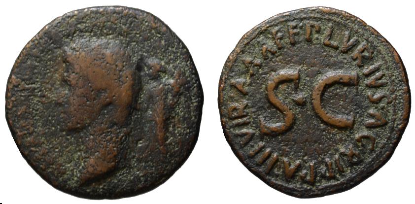 Ancient Coins - Augustus AE dupondius by Lurius Agrippa  - Triumphal Coinage series - Rare