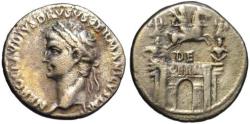 Ancient Coins - Nero Claudius Drusus AR denarius - DE GERM arch - Rare VF