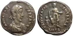 Ancient Coins - Honorius AR Electrotype medallion - TRIUMFATOR GENT BARB