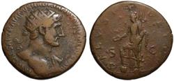 Ancient Coins - Hadrian AE dupondius - SALUS PUBLICA - aVF