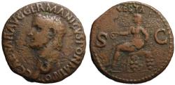 Ancient Coins - Caligula AE As - VESTA - aVF