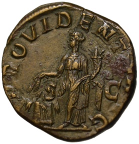Ancient Coins - Alexander Severus AE sestertius - PROVIDENTIA - EF