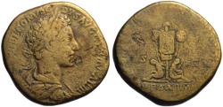 Ancient Coins - Commodus AE sestertius - DE SARM captives - Rare