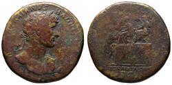 Ancient Coins - Hadrian AE sestertius - LIBERALITAS - Very Rare