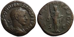 Ancient Coins - Gordian III AE sestertius - LAETITIA AUG N - aVF